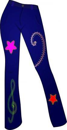 Secretlondon Jeans With Patterns clip art