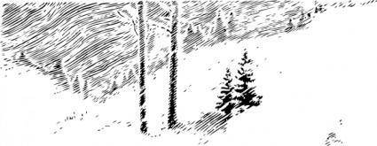Snowy Trees clip art