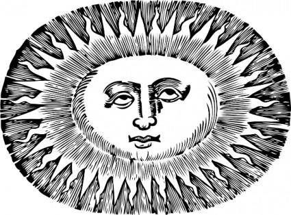 Oval Sun clip art