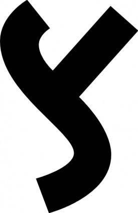 Old Turkic Letter S clip art