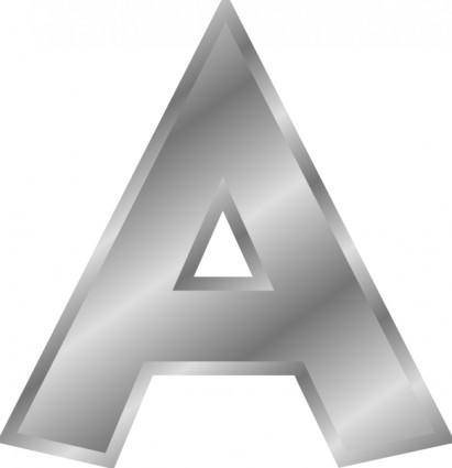 Effect Letters Alphabet Silver clip art