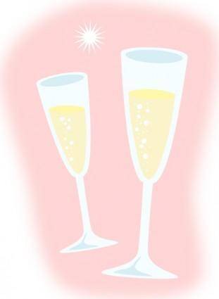 Champagne Glasses clip art