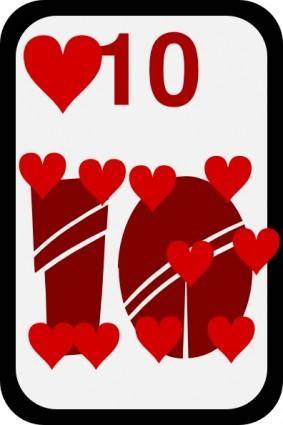 Ten Of Hearts clip art