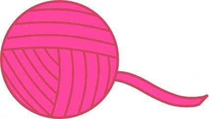 Pink Ball Of Yarn clip art