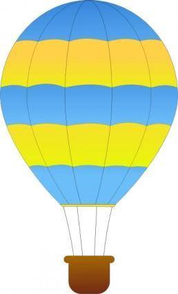 Maidis Horizontal Striped Hot Air Balloons clip art