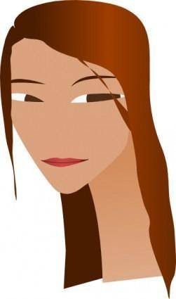 Woman S Face With Long Neck clip art