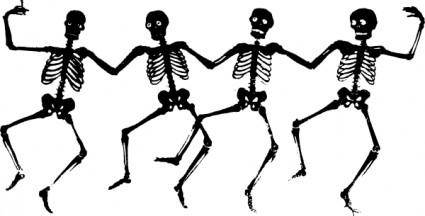 Dancing Skeletons clip art