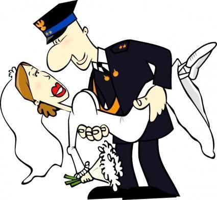 Fireman Wedding clip art