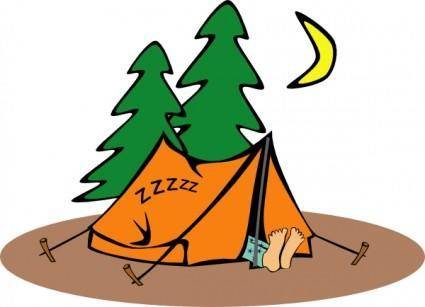 Camper Sleeping clip art