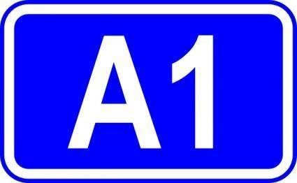 A1 Road Sign clip art