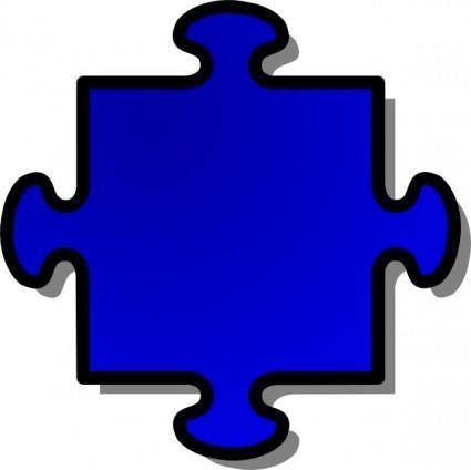 Blue Jigsaw Piece clip art