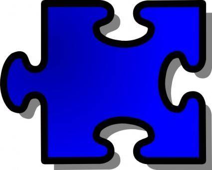 Blue Jigsaw Puzzle Piece clip art