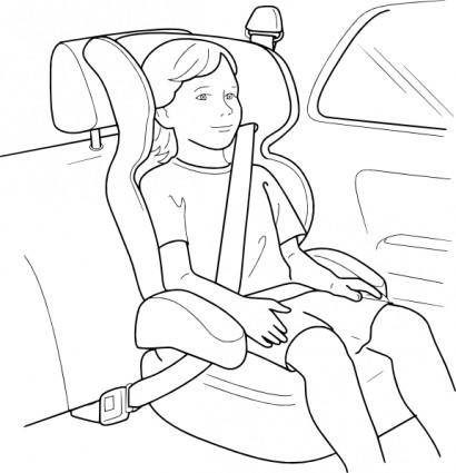 Car Seat With Child clip art