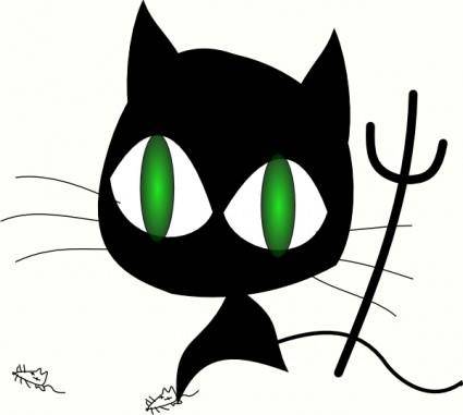 Wicked Cat clip art