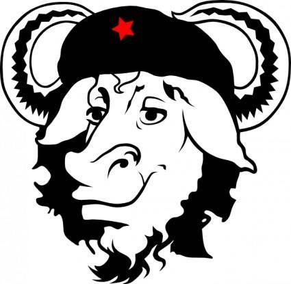 Gnu Cap Hat Cow clip art