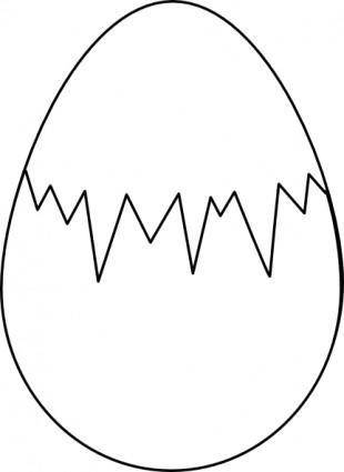 Easter Egg White With Fracture clip art