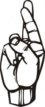 Sign Language R clip art