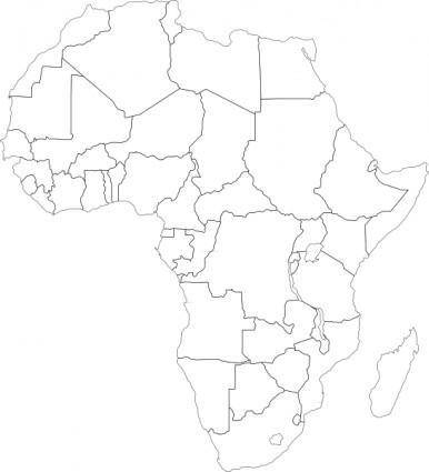 Africa Political Map clip art