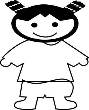 Smiling Chinese Girl clip art