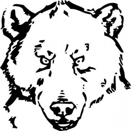 Bear Head clip art