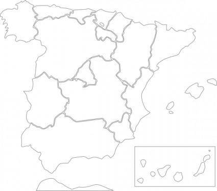 Spain States clip art