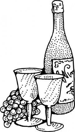 Wine And Goblets clip art