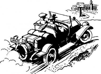 Old Style Automobile clip art