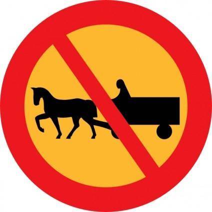 No Horse And Carts Sign clip art