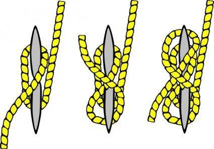Knot Illustration (cleat Hitch) clip art
