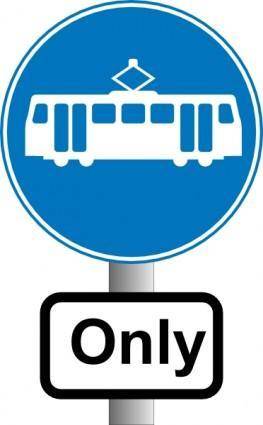 Electric Metro Bus Road Sign Station clip art