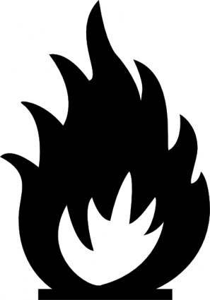 Sabathius Fire Warning Symbol clip art