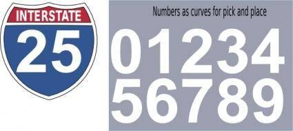 Interstate Highway Sign clip art