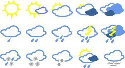 Simple Weather Symbols clip art