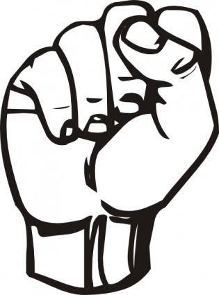 Sign Language S Fist clip art