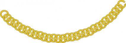 Gold Chain, Curved As A Necklace clip art