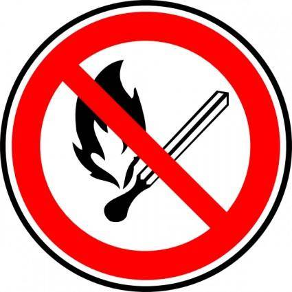 No Fire Or Flames Allowed clip art