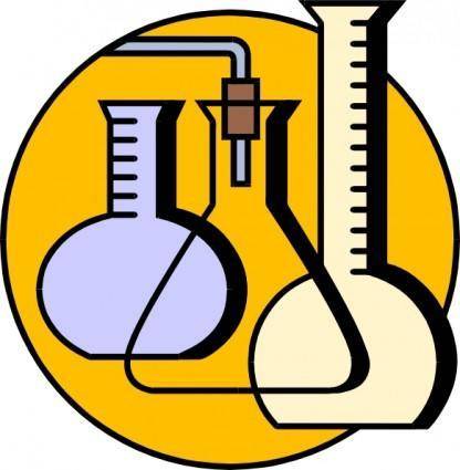 Chemical Lab Flasks clip art