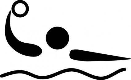 Olympic Sports Water Polo Pictogram clip art