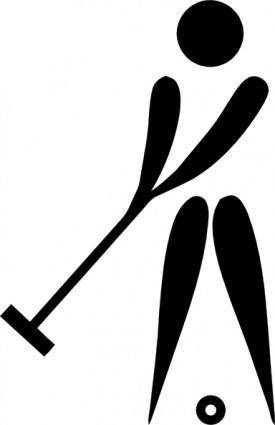 Olympic Sports Roque Pictogram clip art
