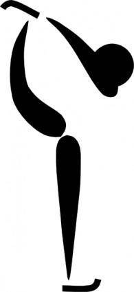 Olympic Sports Figure Skating Pictogram clip art