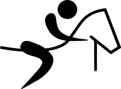 Olympic Sports Equestrian Pictogram clip art