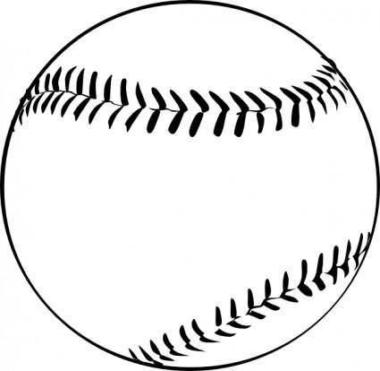 Baseball (b And W) clip art
