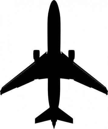 Boeing Plane Silhouette clip art