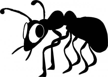 Cartoon Ant Silhouette clip art