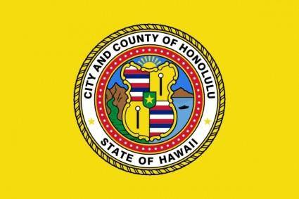 Flag Of Honolulu Hawaii clip art