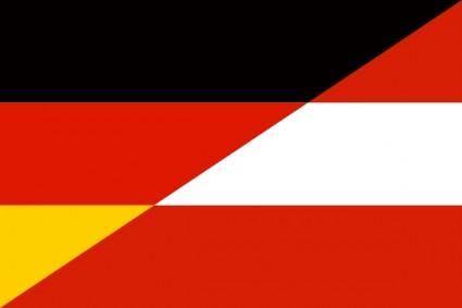 German Austrian Flag Hybrid clip art