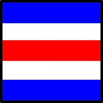International Maritime Signal Flag Charlie clip art