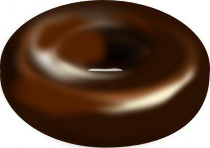 Dark Chocolate Donut clip art