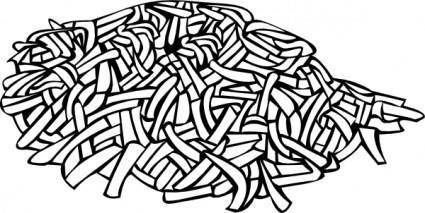 Hash Browns (b And W) clip art