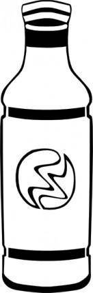 Bottled Drink (b And W) clip art
